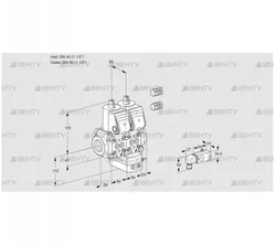 VCV2E40R/40R05NVKWR3/2--2/PPPP (88105780) Клапан с регулятором соотношения Kromschroder