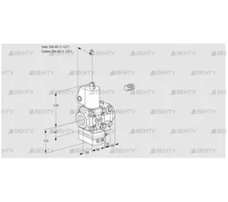 VAG2E40R/40R05GEVWL/PP/PP (88100958) Газовый клапан с регулятором соотношения Kromschroder