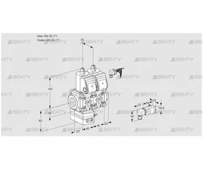 VCG1E25R/25R05GENWR/PPPP/PP2- (88104094) Клапан с регулятором соотношения Kromschroder