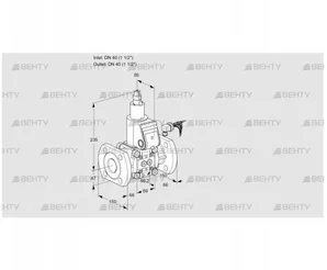 VAS240F/LW (88004881) Газовый клапан Kromschroder