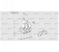 VCS3E40R/40R05LNWR/PP2-/MMMM (88105233) Сдвоенный газовый клапан Kromschroder