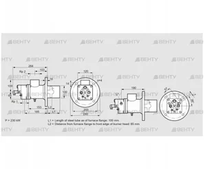 BIO 100KMZ-100/85-(84E)E (84199356) Газовая горелка Kromschroder