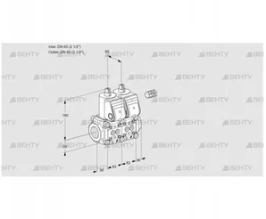 VCS3E65R/65R05NNWR/PPPP/PPPP (88104982) Сдвоенный газовый клапан Kromschroder