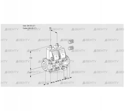 VCS2E50R/25R05NNVWR3/PPPP/PPPP (88101744) Сдвоенный газовый клапан Kromschroder