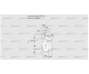 BVA100/80Z05F (88302720) Дроссельная заслонка Kromschroder