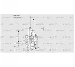 VAH2E50R/50R05HEVWR/PP/PP (88102381) Клапан с регулятором расхода Kromschroder