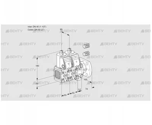 VCS3E40R/50F05FNNVWR3/PPPP/PPPP (88106191) Сдвоенный газовый клапан Kromschroder