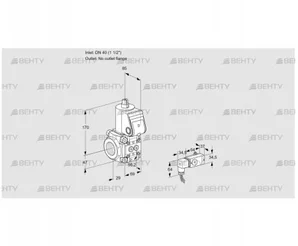 VAS2T40/-N/NW (88018929) Газовый клапан Kromschroder