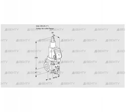 VAS2T25/-N/LQSR (88018837) Газовый клапан Kromschroder