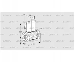 VCS7T80A05NLQSLE/PPPP/PPPP (88204475) Сдвоенный газовый клапан Kromschroder