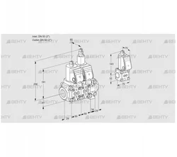 VCS2T50N/50N05NLVKGR/PPPP/PPZS (88107046) Сдвоенный газовый клапан Kromschroder