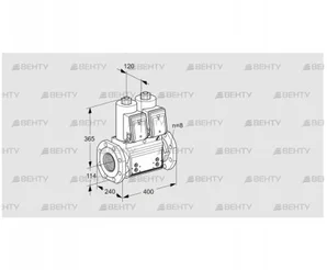 VCS9T125A05NNARB/PPPP/PPPP (88202835) Сдвоенный газовый клапан Kromschroder