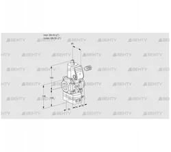 VAD350R/NQ-50A (88003841) Газовый клапан с регулятором давления Kromschroder