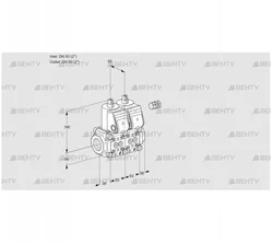 VCS3E50R/50R05NNWR3/PPPP/PPPP (88101933) Сдвоенный газовый клапан Kromschroder