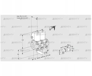 VCG1E15R/15R05NGNKL3/PPPP/2-PP (88104735) Клапан с регулятором соотношения Kromschroder