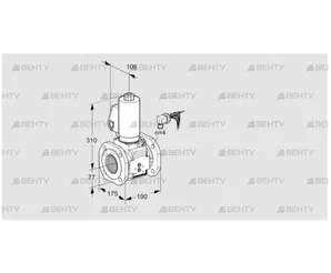 VAS665F05NWSLB/PP/PP (88206883) Газовый клапан Kromschroder