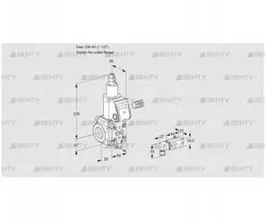 VAS240/-R/LW (88006761) Газовый клапан Kromschroder