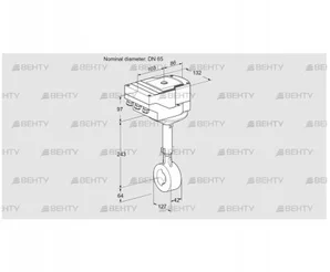 IBHS65Z01A/40A3AR10 (88302429) Дроссельная заслонка Kromschroder