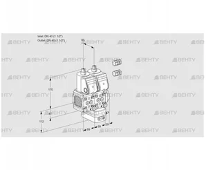 VCH2E40R/40R05FNHEWR3/PPPP/PPPP (88101283) Клапан с регулятором расхода Kromschroder