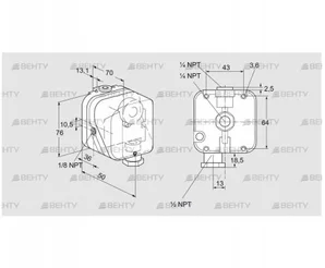 DG 150T-22N (84447832) Датчик-реле давления газа Kromschroder