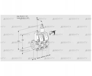 VCS3E40R/40R05NLWR3/PPPP/PPPP (88104224) Сдвоенный газовый клапан Kromschroder