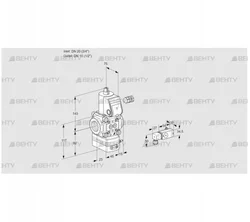 VAD120/15R/NQ-25B (88020476) Газовый клапан с регулятором давления Kromschroder