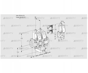 VCH2E50R/50R05NHEVWR6/PPPP/PPBS (88106842) Клапан с регулятором расхода Kromschroder