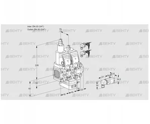 VCG1E20R/20R05FLGEO12WSR8/3--3/PPPP (88104184) Клапан с регулятором соотношения Kromschroder