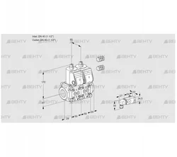 VCS2E40R/40R05NNWR3/3-PP/PPPP (88104885) Сдвоенный газовый клапан Kromschroder