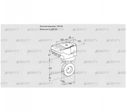 IBAF80/50Z05/20-30W3E (88302223) Дроссельная заслонка Kromschroder