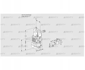 VAD1-/25R/NQ-25A (88027744) Газовый клапан с регулятором давления Kromschroder