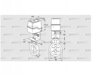 IDR50Z03D100AU/50-60W30E (88302666) Дроссельная заслонка Kromschroder