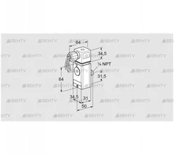 DG 110VCT6-6W (84448440) Датчик-реле давления газа Kromschroder