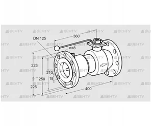 AKT 125F50TAS (03152303) Запорный кран Kromschroder